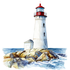 (271-02-1) Watercolor Lighthouse