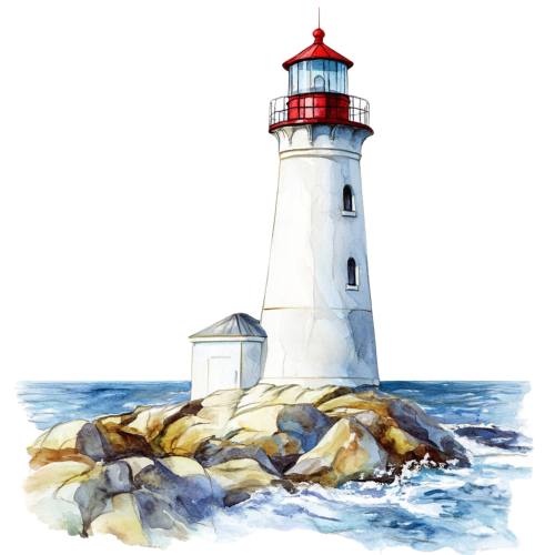 (271-02-1) Watercolor Lighthouse
