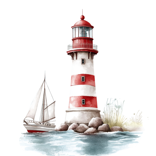(271-02-1) Watercolor Lighthouse