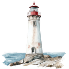 (271-02-1) Watercolor Lighthouse