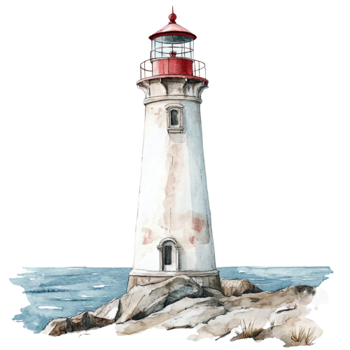 (271-02-1) Watercolor Lighthouse