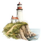 (271-02-1) Watercolor Lighthouse