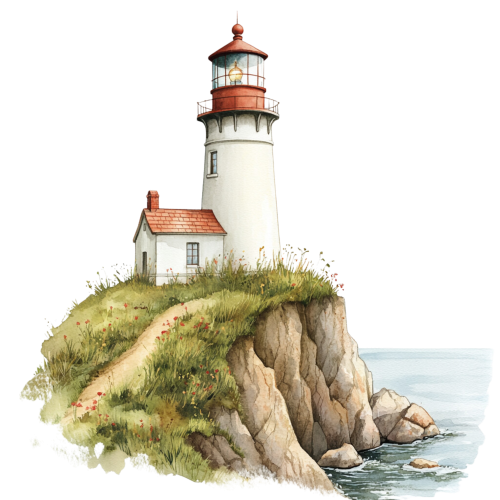 (271-02-1) Watercolor Lighthouse