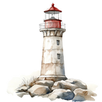 (271-02-1) Watercolor Lighthouse