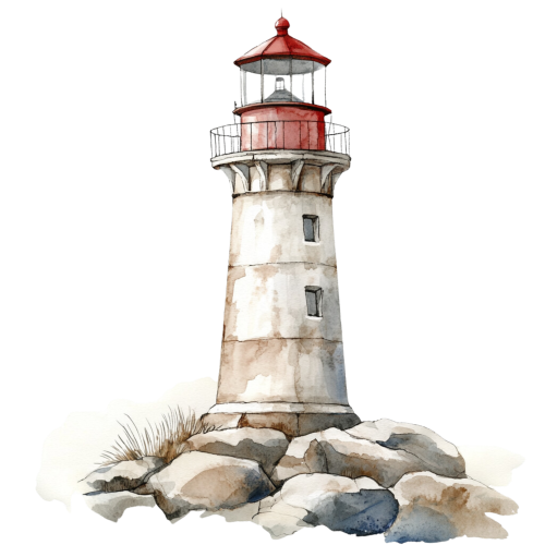 (271-02-1) Watercolor Lighthouse