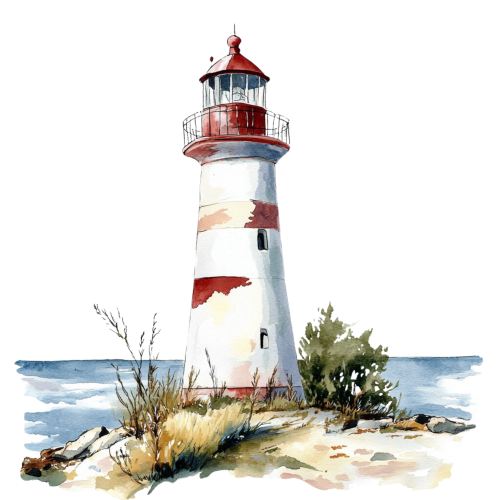 (271-02-1) Watercolor Lighthouse
