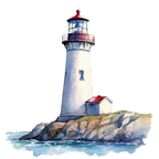 (271-02-1) Watercolor Lighthouse