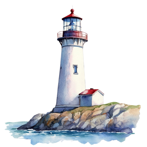 (271-02-1) Watercolor Lighthouse