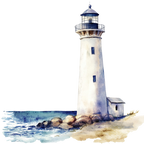 (271-02-1) Watercolor Lighthouse