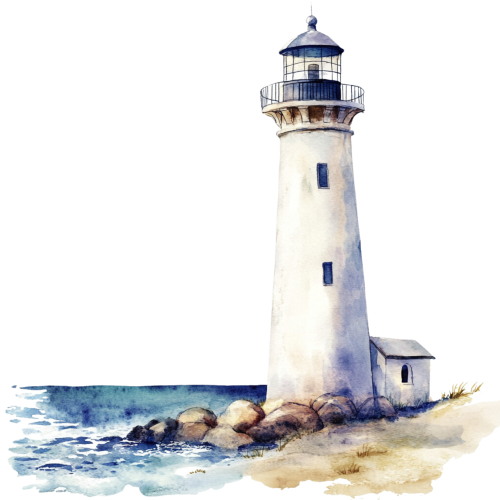 (271-02-1) Watercolor Lighthouse
