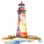 (271-02-1) Watercolor Lighthouse