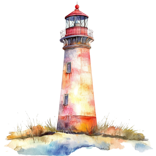 (271-02-1) Watercolor Lighthouse