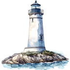 (271-02-1) Watercolor Lighthouse
