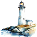 (271-02-1) Watercolor Lighthouse