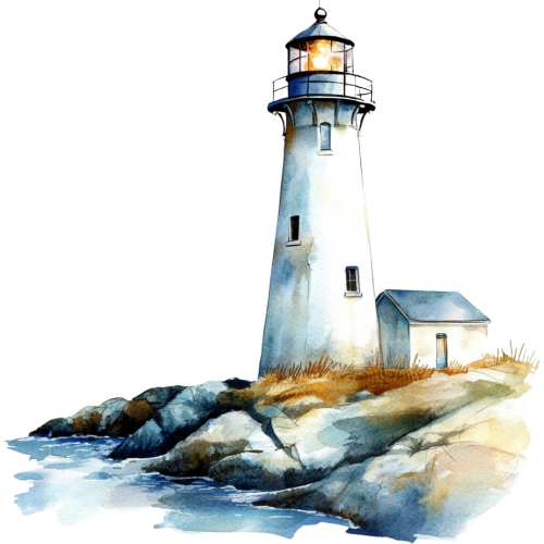 (271-02-1) Watercolor Lighthouse