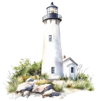 (271-02-1) Watercolor Lighthouse