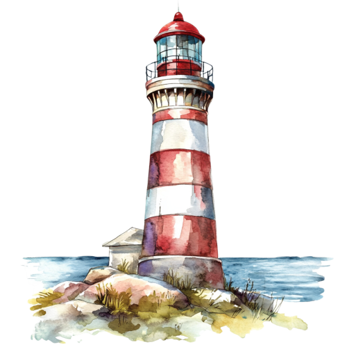 (271-02-1) Watercolor Lighthouse