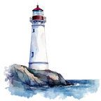 (271-02-1) Watercolor Lighthouse