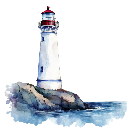 (271-02-1) Watercolor Lighthouse