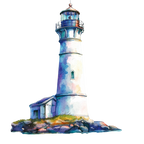 (271-02-1) Watercolor Lighthouse