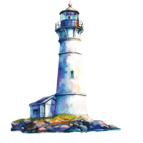 (271-02-1) Watercolor Lighthouse