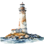 (271-02-1) Watercolor Lighthouse