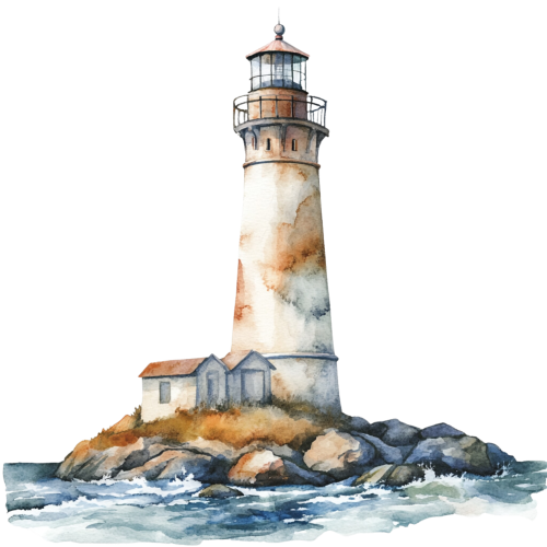 (271-02-1) Watercolor Lighthouse