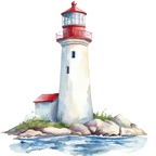 (271-02-1) Watercolor Lighthouse