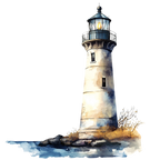 (271-02-1) Watercolor Lighthouse