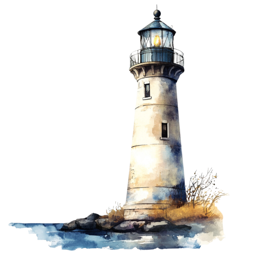 (271-02-1) Watercolor Lighthouse