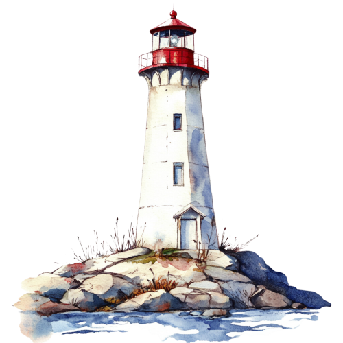 (271-02-1) Watercolor Lighthouse