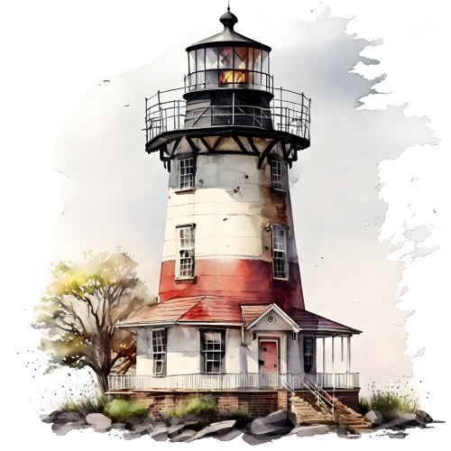 (271-02-2) Watercolor Lighthouses