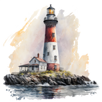 (271-02-2) Watercolor Lighthouses