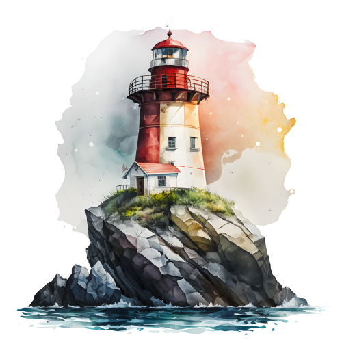 (271-02-2) Watercolor Lighthouses