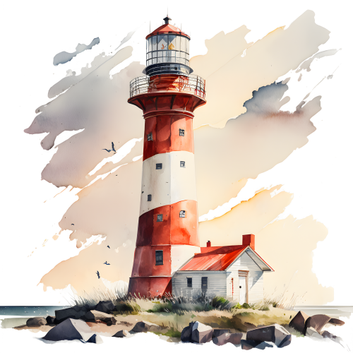 (271-02-2) Watercolor Lighthouses