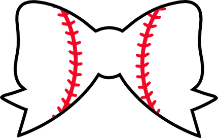 (041-02) Full Color Baseball Softball Bow