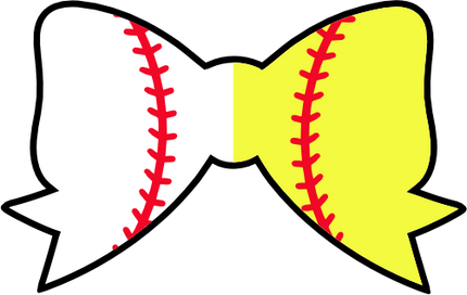 (041-02) Full Color Baseball Softball Bow