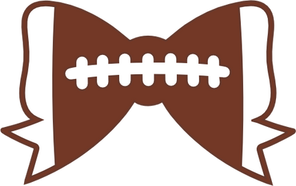 (s044-1-R) Full Color Football Bow