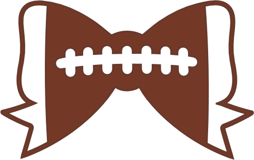 (s044-1-R) Full Color Football Bow