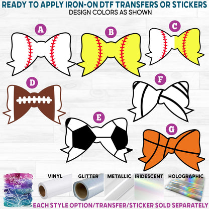 (s271) Sports Bow Printed Heat Transfer or Sticker