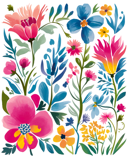 (272-02-1C) Colorful Wildflowers