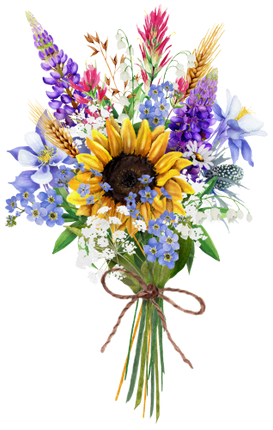 (272-02-1) Wildflower Bouquet Mason Jar