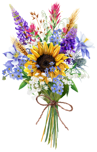 (272-02-1) Wildflower Bouquet Mason Jar