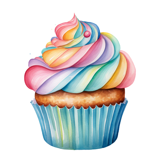 (s275-2) Colorful Cupcake