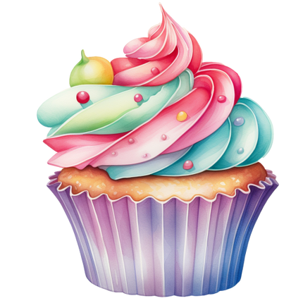 (s275-2) Colorful Cupcake