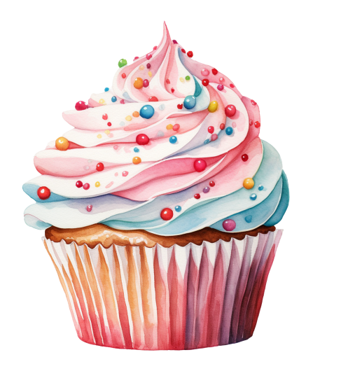 (s275-2) Colorful Cupcake