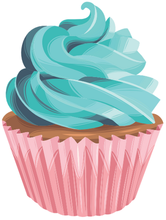 (s275-2) Illustrated Cupcake