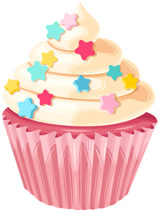 (s275-2) Illustrated Cupcake