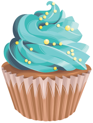(s275-2) Illustrated Cupcake