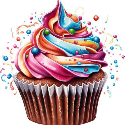 (s275-2) Colorful Chocolate Cupcake
